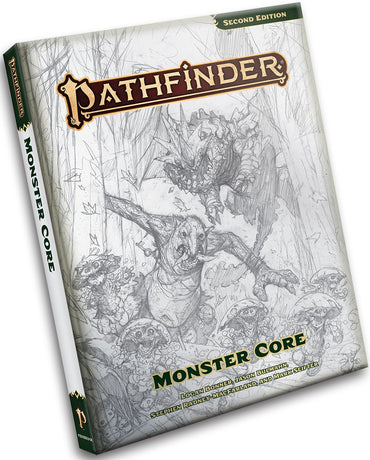 Pathfinder Monster Core Sketch Cover (Second Edition)
