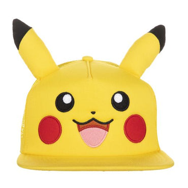 Pokemon - Pikachu Big Face With Ears Snapback Hat