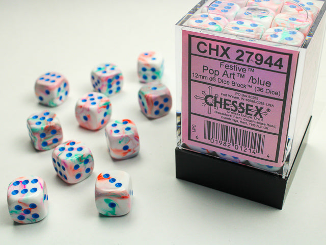 Festive 12mm d6 Dice Block (36 dice)