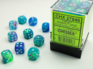 Festive 12mm d6 Dice Block (36 dice)