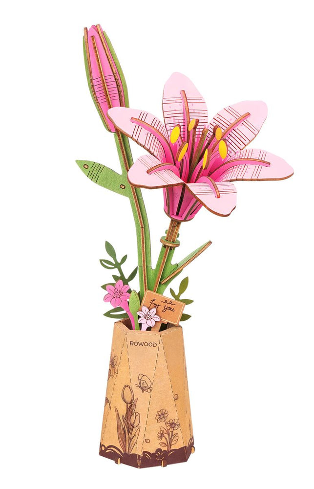 Wooden Bloom Craft - Pink Lily