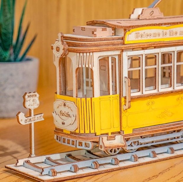3D Wooden Puzzle - Tramcar