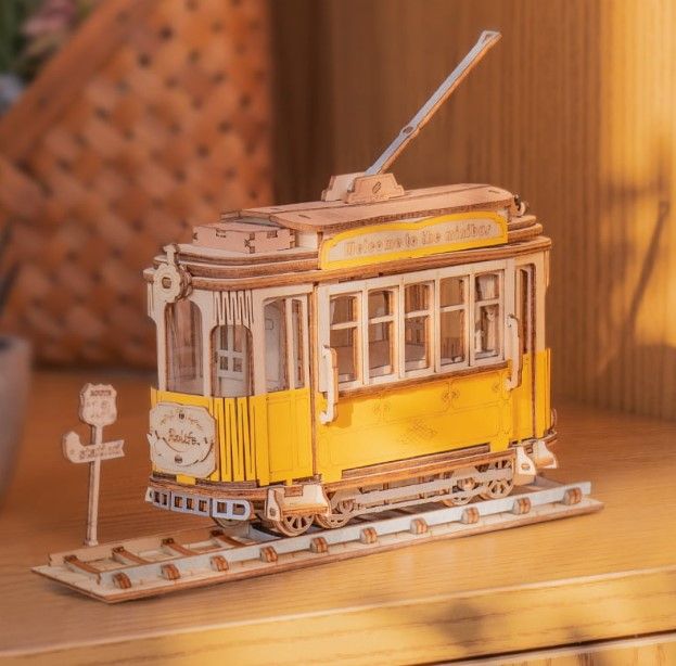 3D Wooden Puzzle - Tramcar