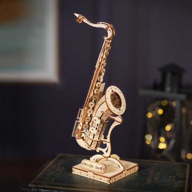 3D Wooden Puzzle - Saxophone