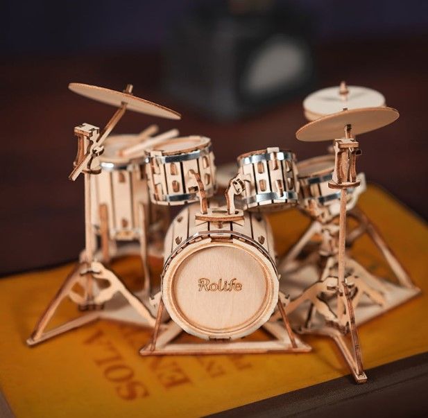 3D Wooden Puzzle - Drum Kit