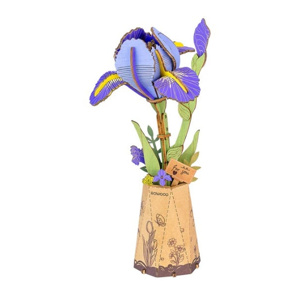 Wooden Bloom Craft - Purple Iris