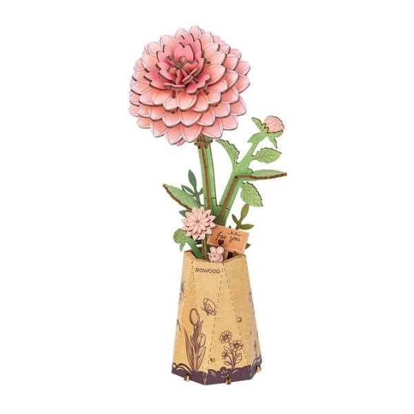 Wooden Bloom Craft - Pink Dahlia