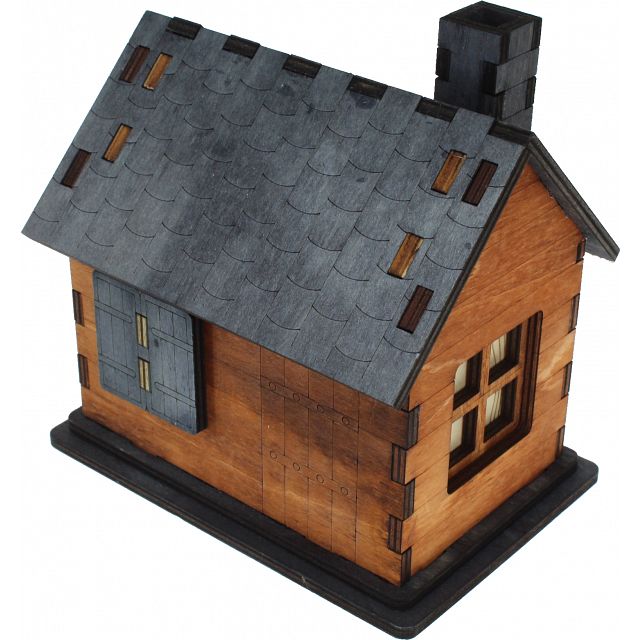 Locked Cabin Wooden Puzzle