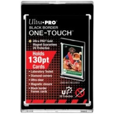 One-Touch Magnetic Card Holder: Black Border - 130pt