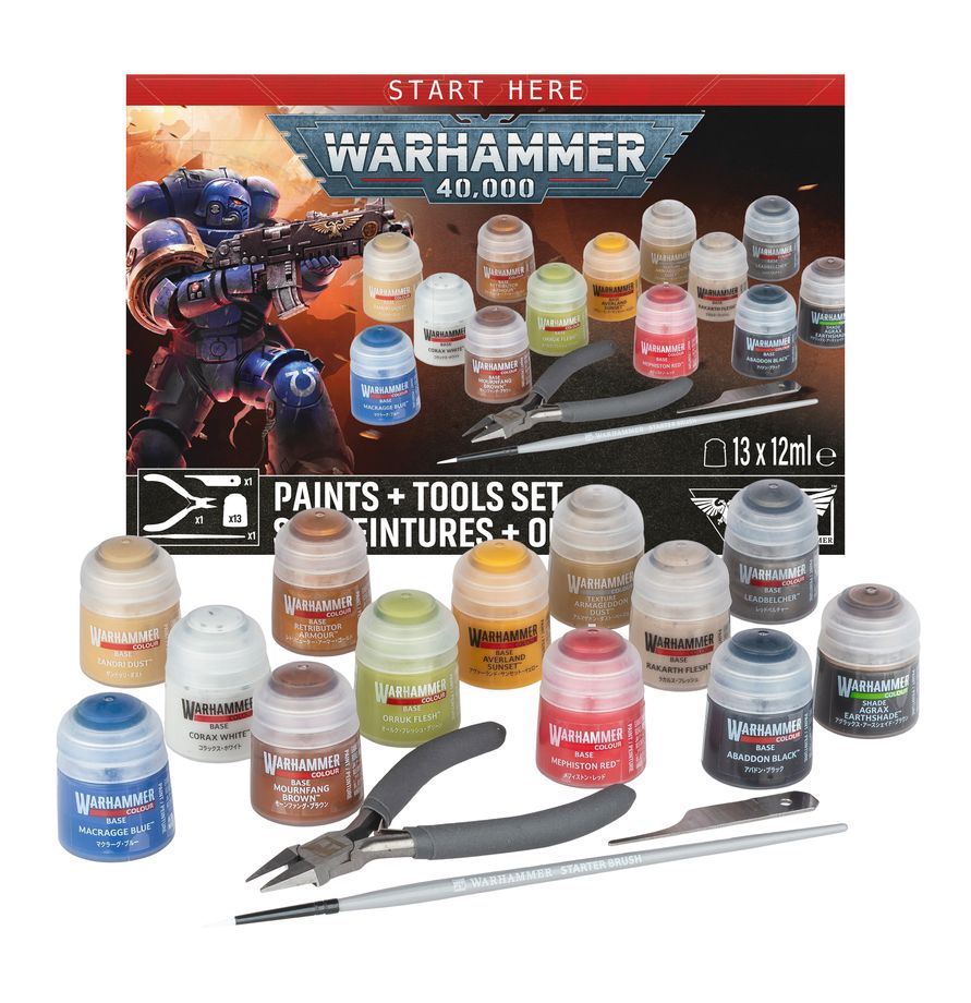 Warhammer 40,000: Paints + Tools Set
