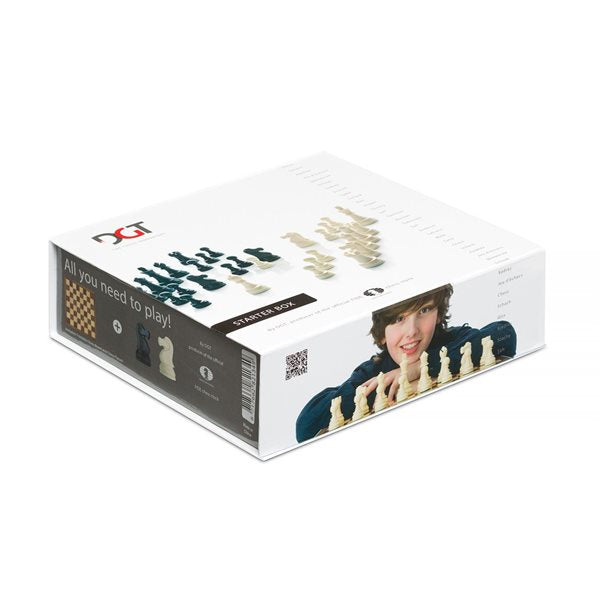 Chess Starter Box - Grey (Pieces + Board)