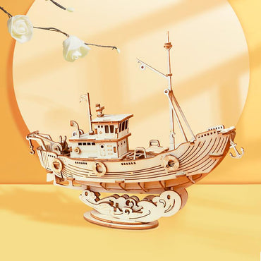 Wooden 3D Puzzle - Fishing Ship