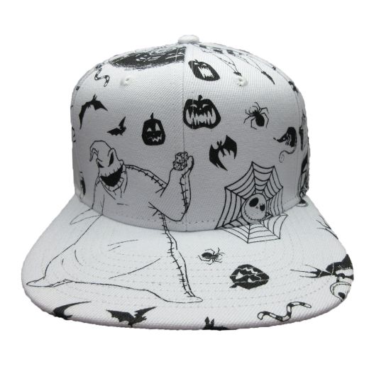 Nightmare Before Christmas White Snapback