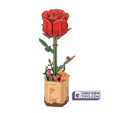 Wooden Bloom Craft - Red Rose