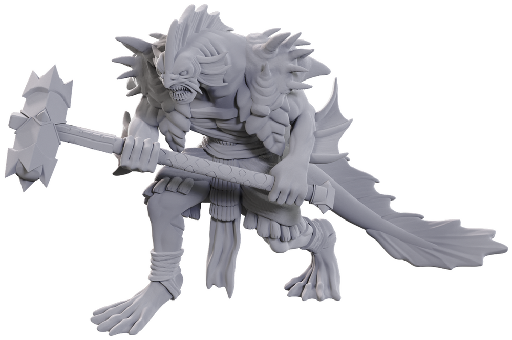 WizKids Unpainted Miniatures: Sahuagin Coral Smasher