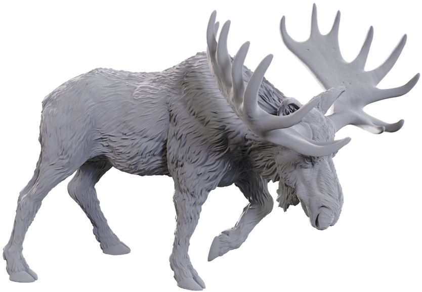 WizKids Unpainted Miniatures: Bull Moose