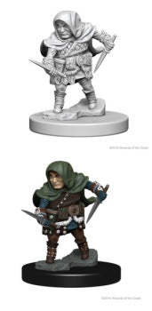 D&D Unpainted Miniature: Halfling Rogue (male)