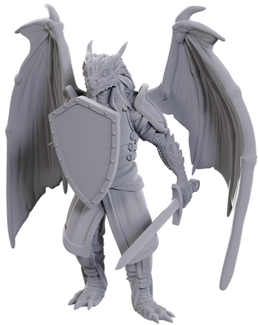 WizKids Unpainted Miniatures: Dragonborn of Bahamut