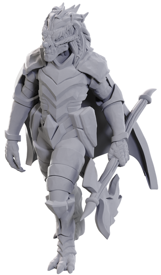 WizKids Unpainted Miniatures: Dragonborn of Tiamat