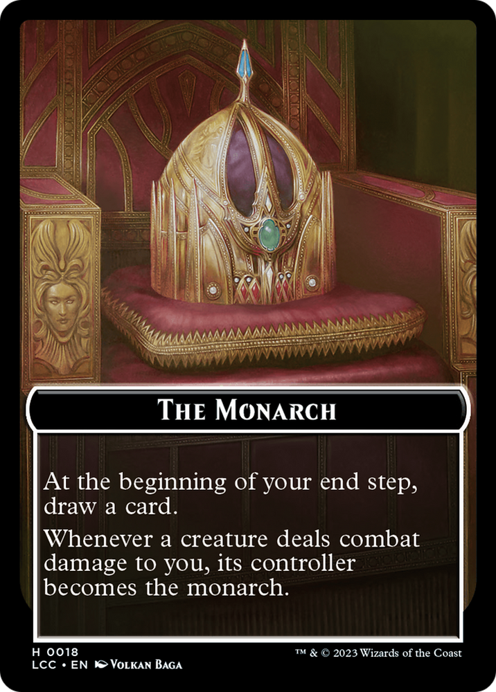 The Monarch // Dinosaur Double-Sided Token [The Lost Caverns of Ixalan Commander Tokens]