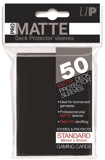 Pro-Matte Deck Protector Sleeves - Black 50ct