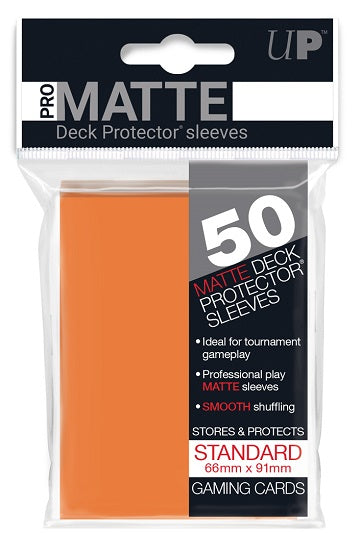 Pro-Matte Deck Protector Sleeves - Orange 50ct