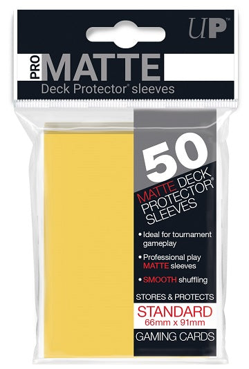 Pro-Matte Deck Protector Sleeves - Yellow 50ct
