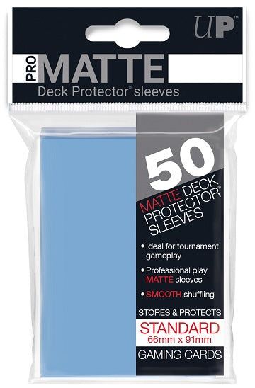 Pro-Matte Deck Protector Sleeves - Light Blue 50ct