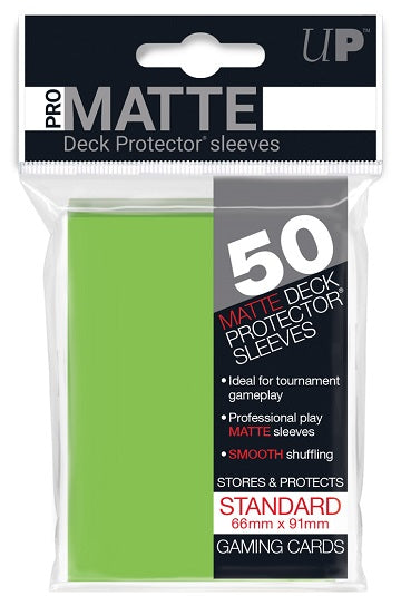 Pro-Matte Deck Protector Sleeves - Lime Green 50ct