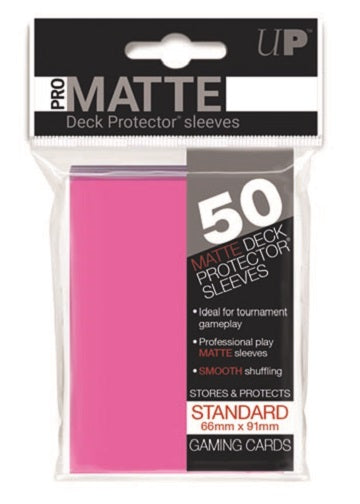 Pro-Matte Deck Protector Sleeves - Bright Pink 50ct