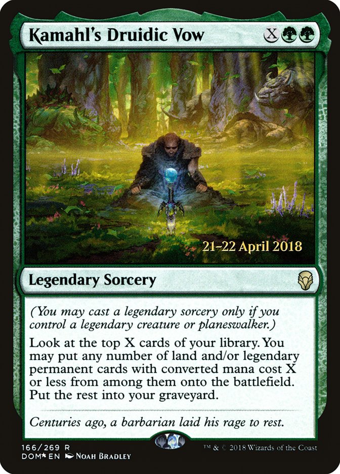 Kamahl's Druidic Vow  [Dominaria Prerelease Promos]