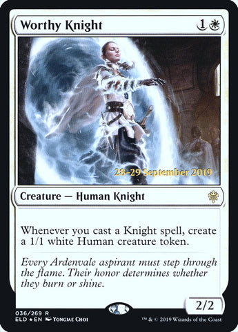 Worthy Knight  [Throne of Eldraine Prerelease Promos]