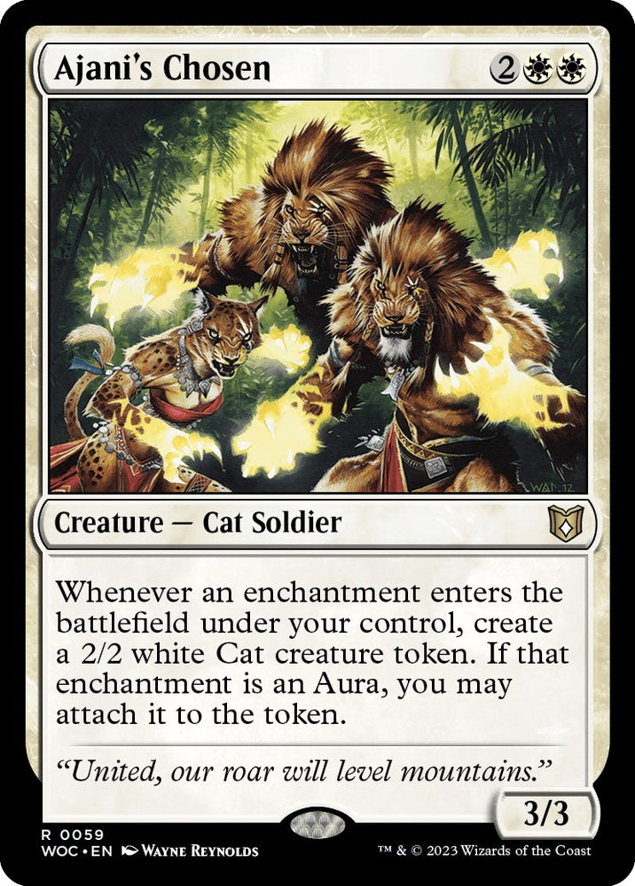 Ajani's Chosen [Wilds of Eldraine Commander]