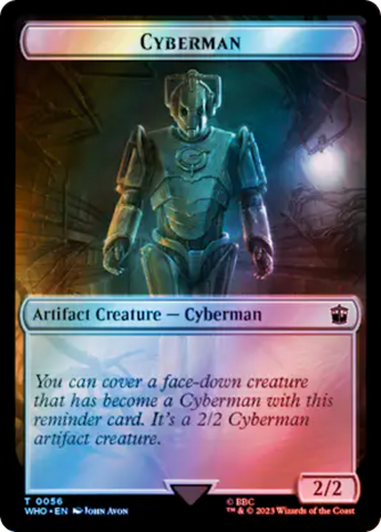 Alien // Cyberman Double-Sided Token (Surge Foil) [Doctor Who Tokens]