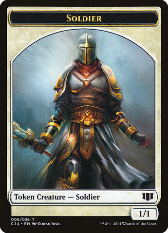 Soldier // Spirit Double-sided Token [Commander 2014 Tokens]