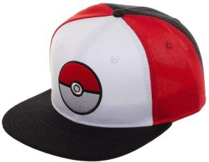 Pokemon - Pokiball Tricolour S/b Cap White Red