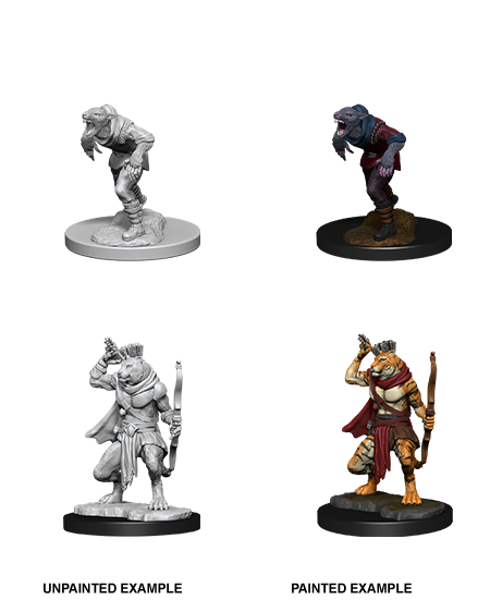 D&D Nolzur's Marvelous Miniatures: Wererat and Weretiger