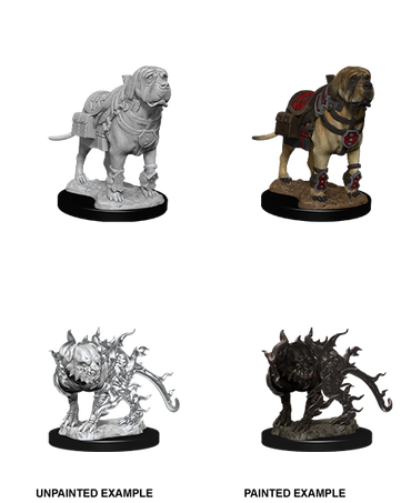 D&D Nolzur's Marvelous Miniatures: Mastiff and Shadow Mastiff