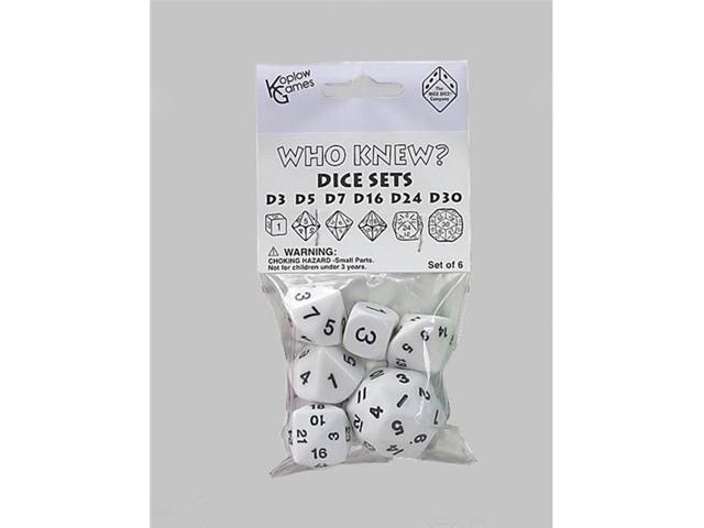 Who Knew? Dice Set - White