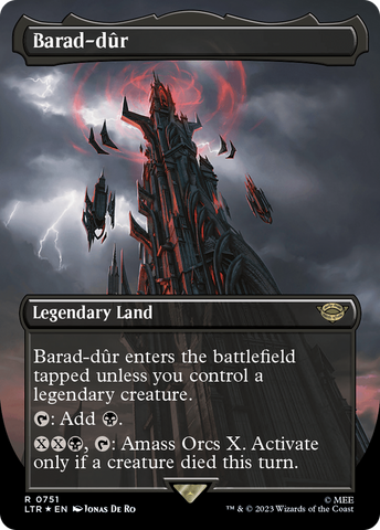 Barad-dur (0751) (Borderless) (Surge Foil) [The Lord of the Rings: Tales of Middle-Earth]