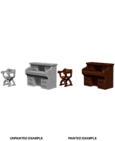 WizKids Unpainted Miniatures: Desk and Chair