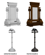 WizKids Unpainted Miniatures: Mirror/Bird on Stand