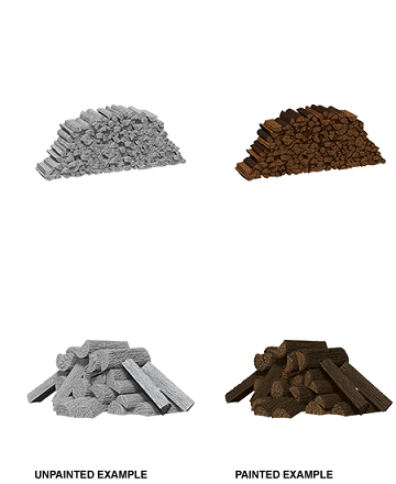 WizKids Unpainted Miniatures: Piles of Wood