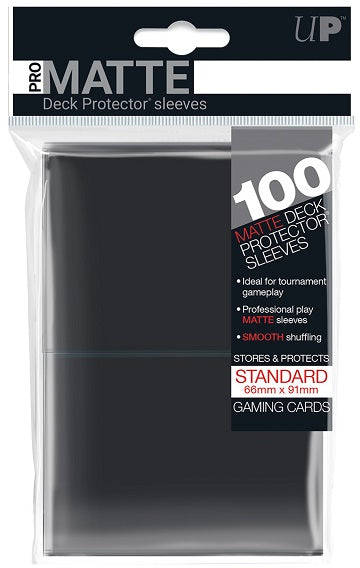 Pro-Matte Deck Protector Sleeves - Black 100ct