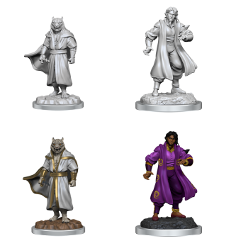 Critical Role Miniatures: Male Sorcerer Merchant (Gilmore) / Tiger (Rakshasa)
