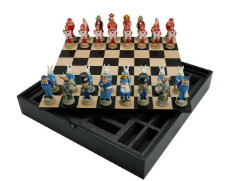 Alice In Wonderland Black Maple Chess Set