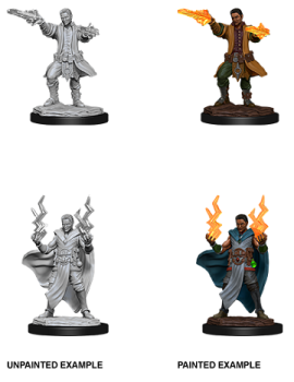 WizKids Unpainted Miniatures: Human Sorcerer (Male)